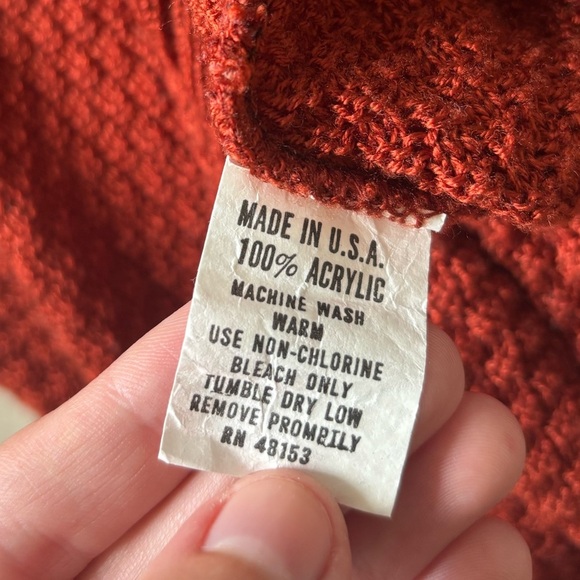 Vintage Rust Collared Sweater - Picture 5 of 5